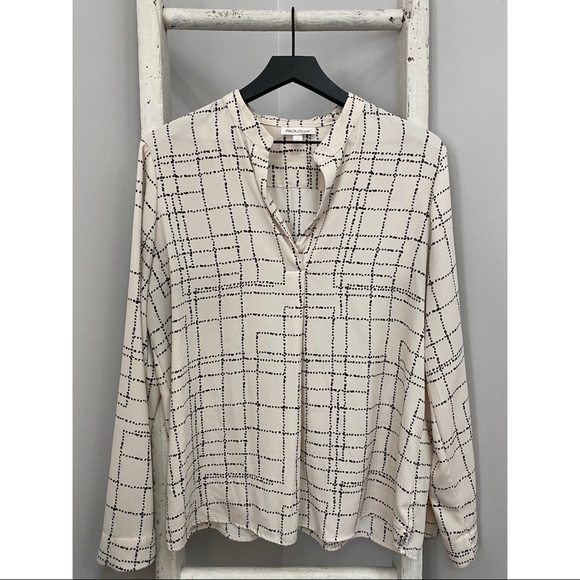 Prologue Black and Cream Blouse - Picture 1 of 3